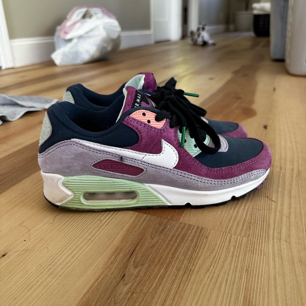 Nike Air Max Sneakers - Purple and Green